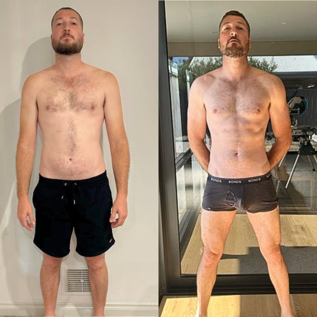 Jordan V. before and after